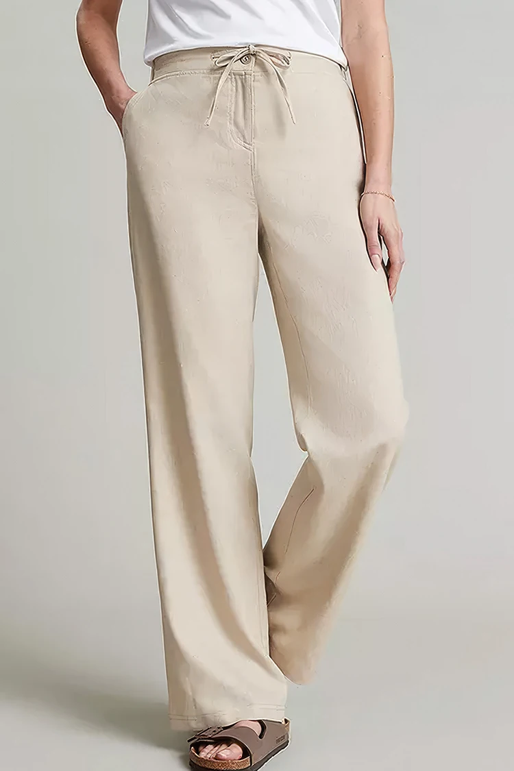 beige linen trouser