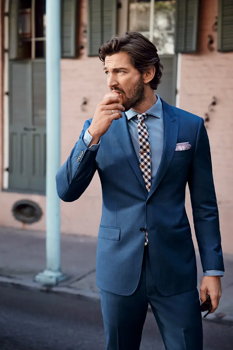 Men's Blue Bespoke Suit